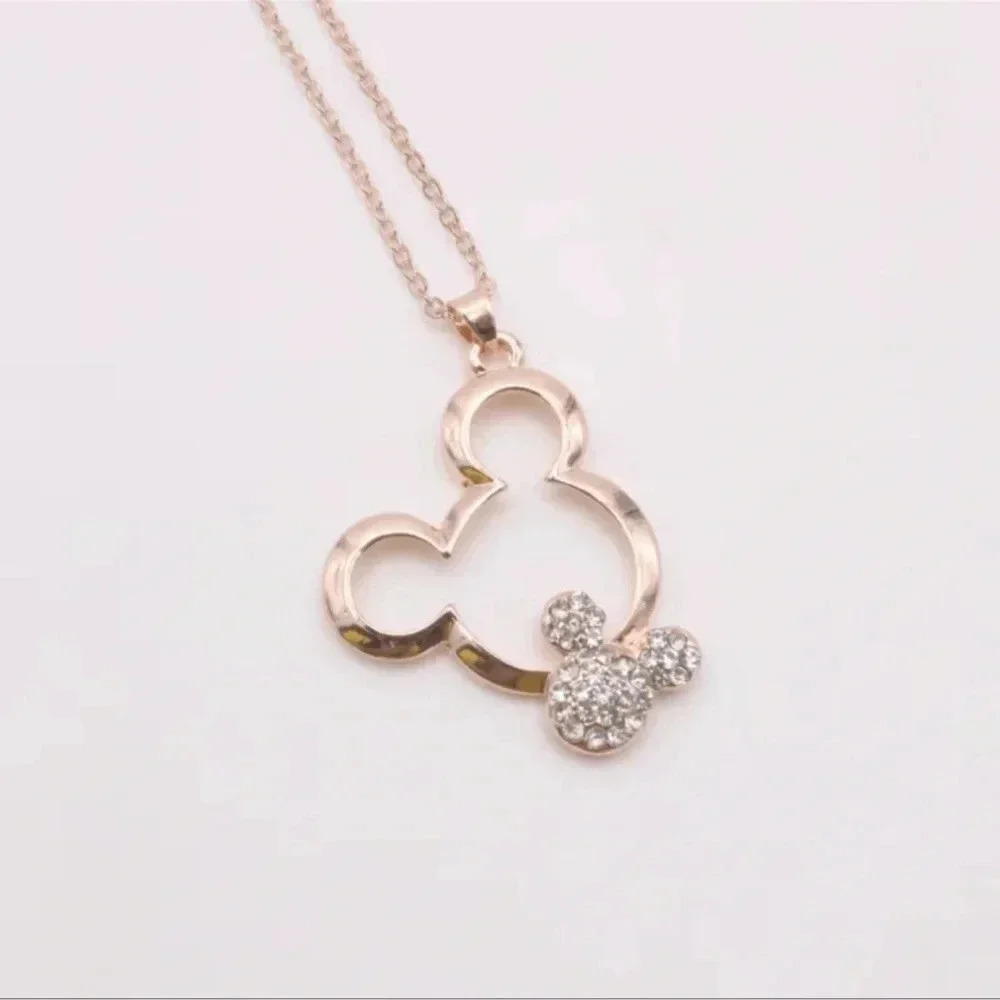 1 LEFT! Rose Gold Mickey Mouse Necklace